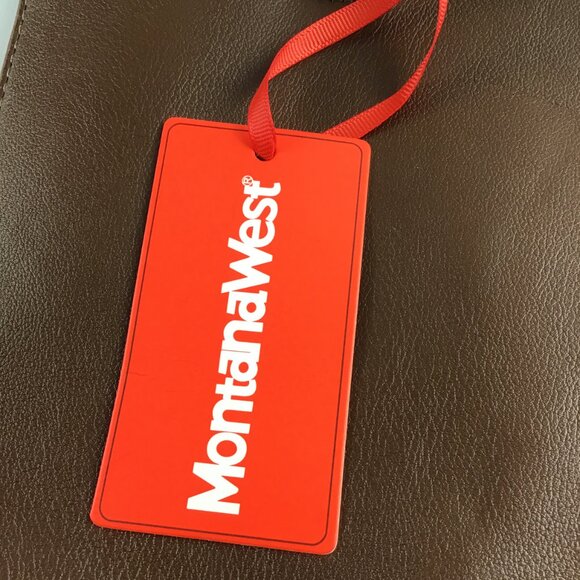 Montana West Satchel Vegan Leather Handbag (Large Size) Brown - Picture 3 of 12